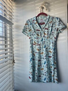 HVN Vintage Flair💯Silk 50s 70s Swing Cars Print Rare Pinup girl hippie Rock